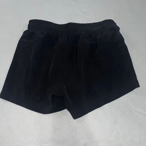 Black XS Zella Yoga Black Elastic Band Running Shorts W Pockets - Picture 8 of 8
